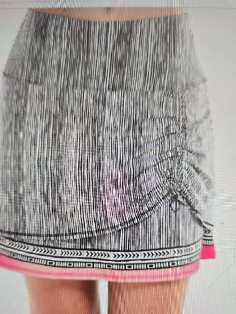 Lucky in Love Black Top with White Stripe Trim and Pink Logo M